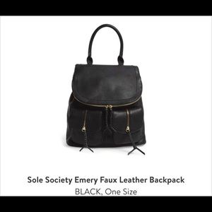 Sole Society faux Leather backpack